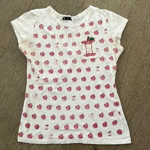 579 Juniors Girls Womens Vintage 90’s Apple Tee Shirt Size XS Small